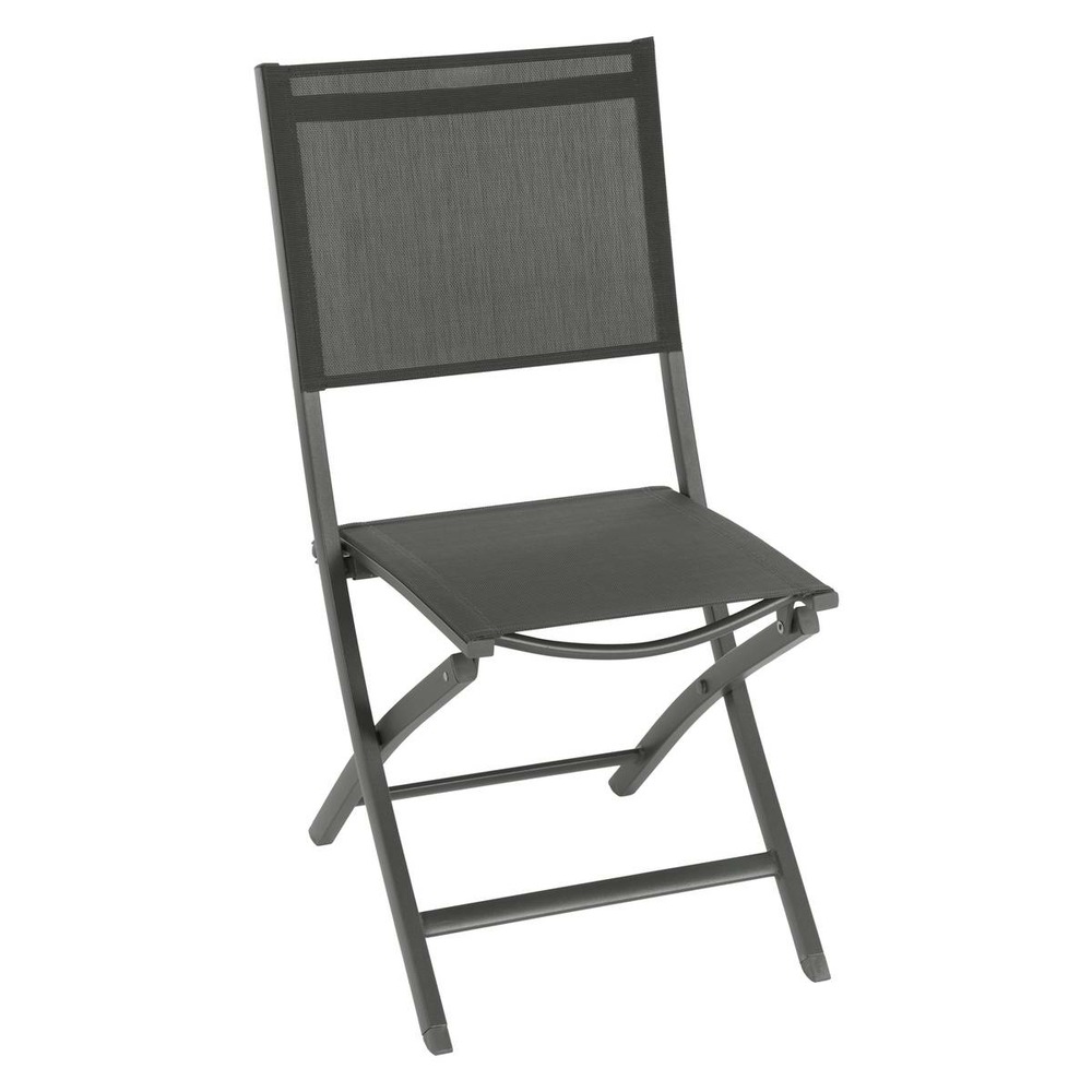 Lot de 4 chaises de jardin pliantes essentia anthracite & graphite