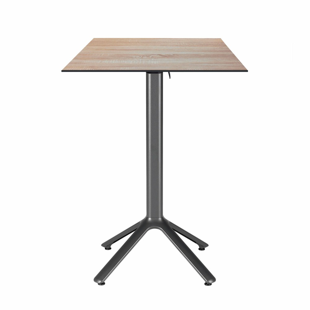 Restootab - table haute pliable nemo pour intérieur/extérieur bois clair 60x60
