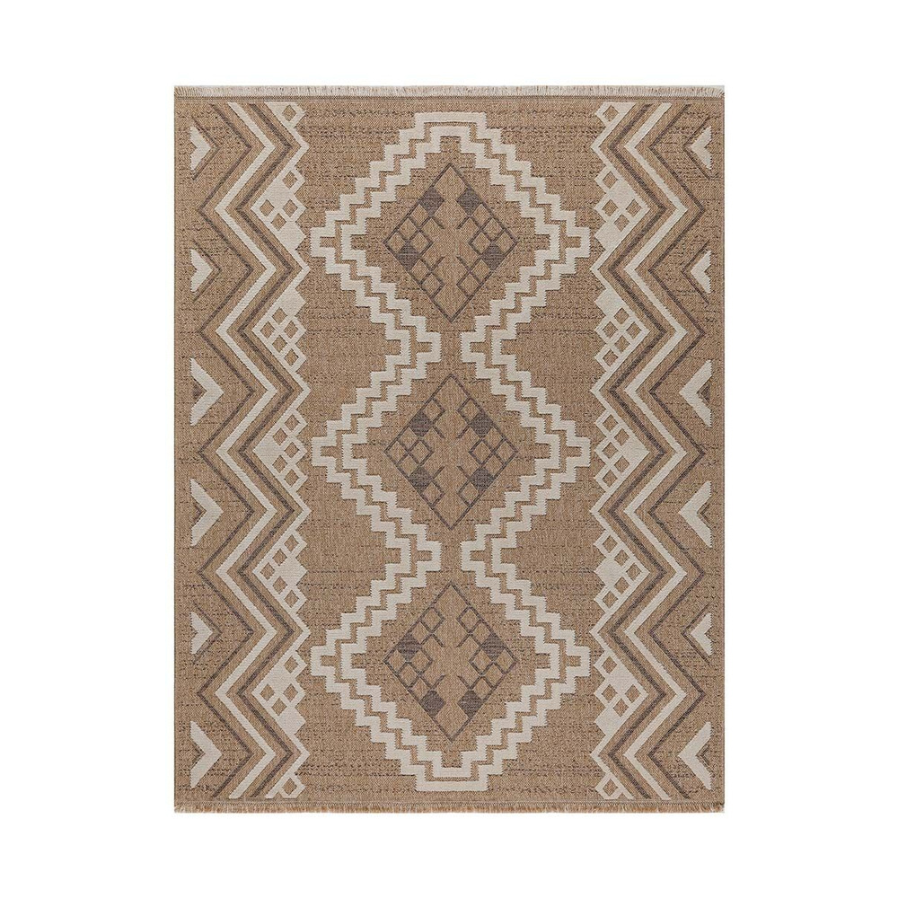 Tapis intérieur extérieur aspect jute marron tijuana 9054 170 x 120 cm