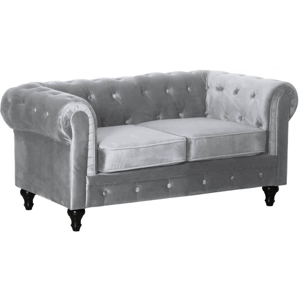 Canapé fixe chesterfield velours 