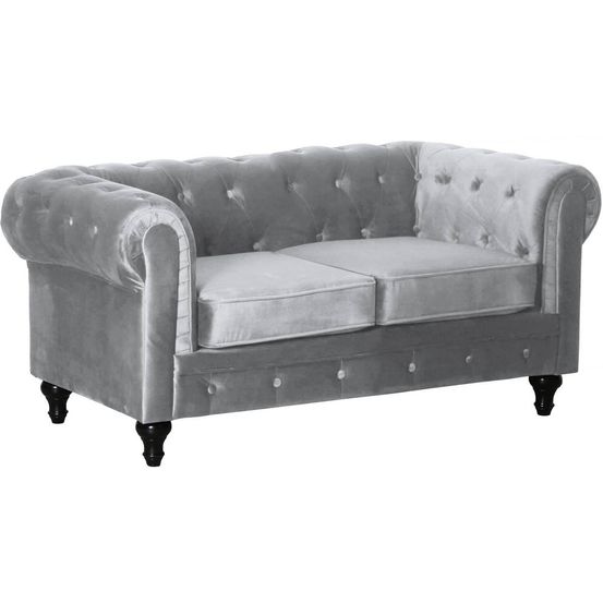 Canapé fixe chesterfield velours