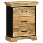 Buffet bahut armoire console meuble de rangement coffre à tiroirs 75 cm bois solide de manguier