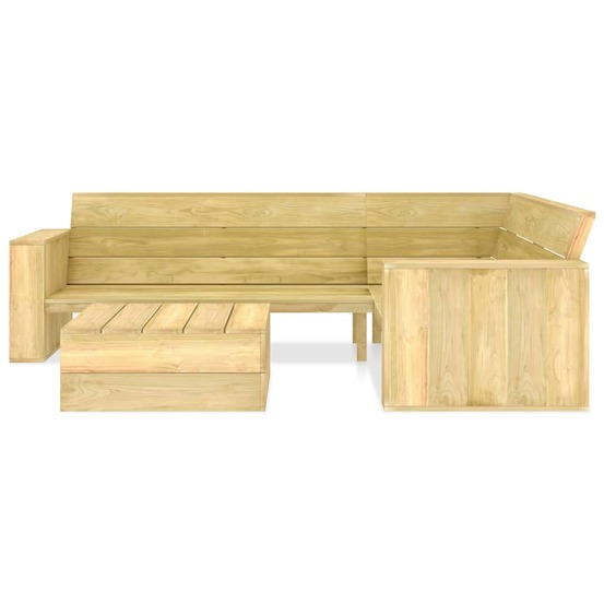 Salon de jardin 2 pcs bois de pin imprégné