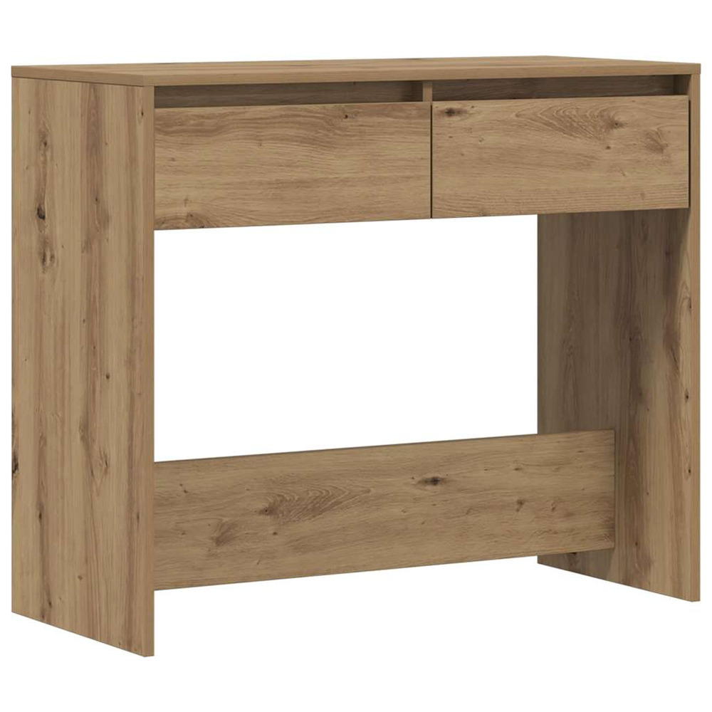 Table console chêne artisanal 89x41x76,5 cm bois d'ingénierie