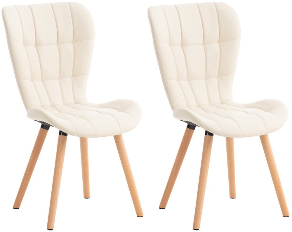Lot de 2 chaises elda simili cuir