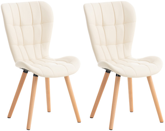 Lot de 2 chaises elda simili cuir