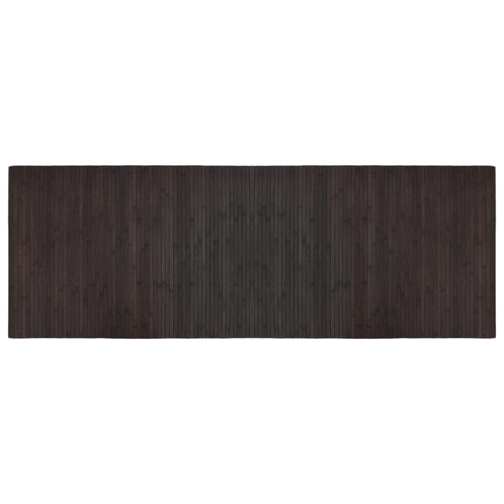Tapis rectangulaire marron foncé 70x200 cm bambou