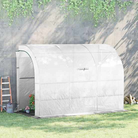 Serre de jardin acier et bâche plastique 300 x 150 x 213 cm blanche 3 niveaux anti-uv - comfortxl outdoor living