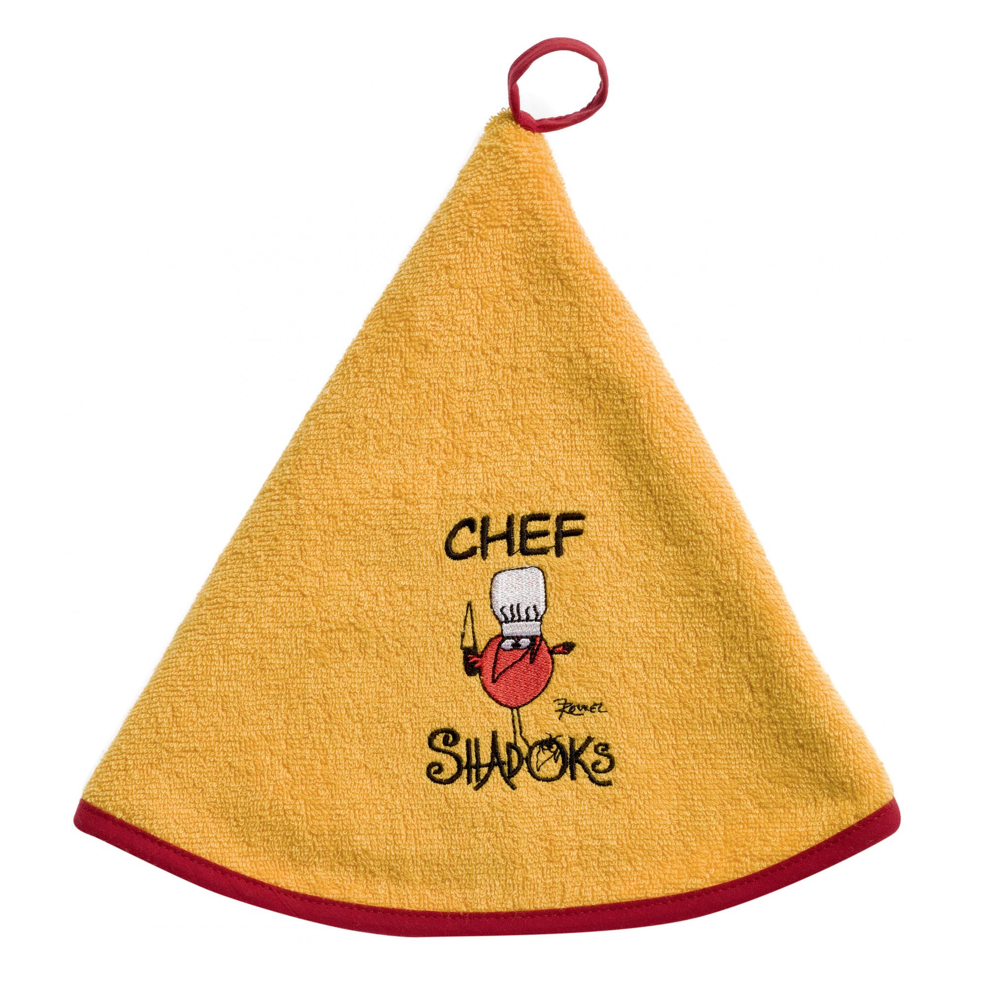 Essuie-mains chef shadoks jaune diameter 60 cm
