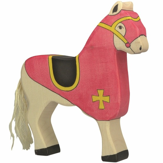Figurine cheval du chevalier rouge