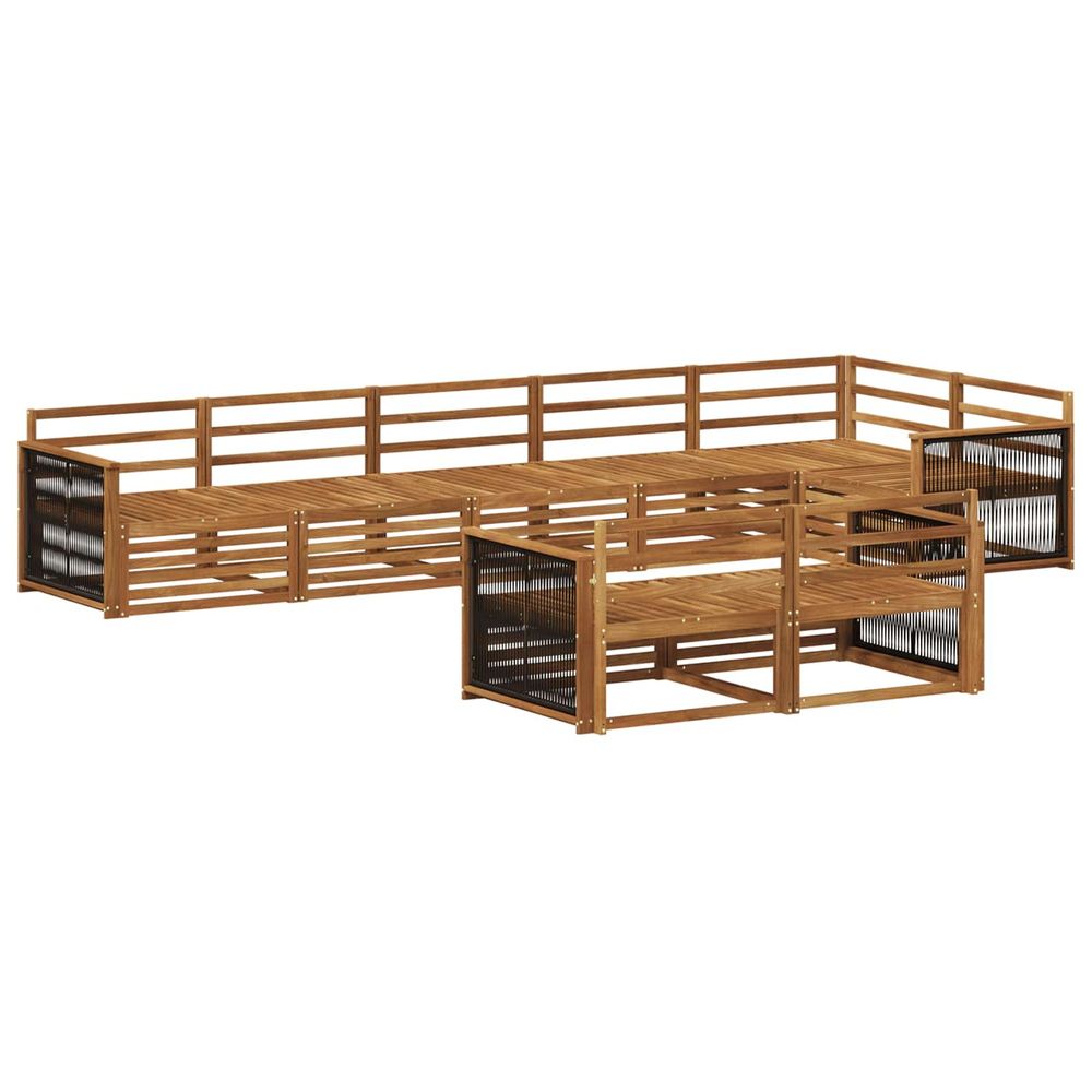 Ensemble de canapés d'extérieur 8 pc naturel