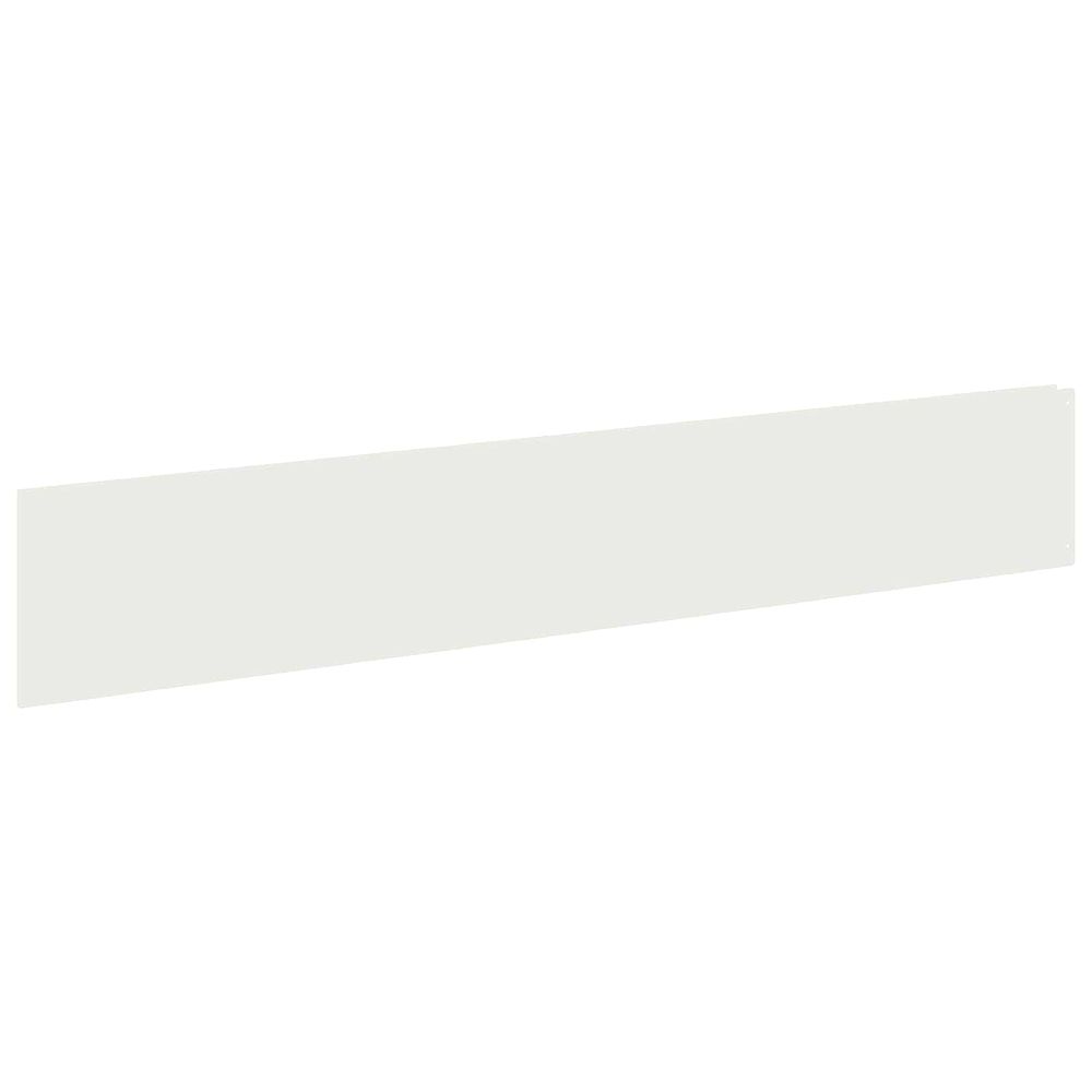 Bordure de pelouse 30 pc 100 x 18 cm acier blanc