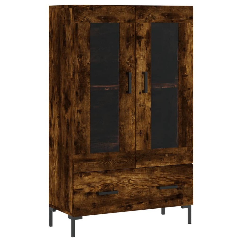 Buffet bahut commode armoire meuble de rangement organisateur cuisine salle de séjour salon haut 69,5 x 31 x 115 cm bois d'in