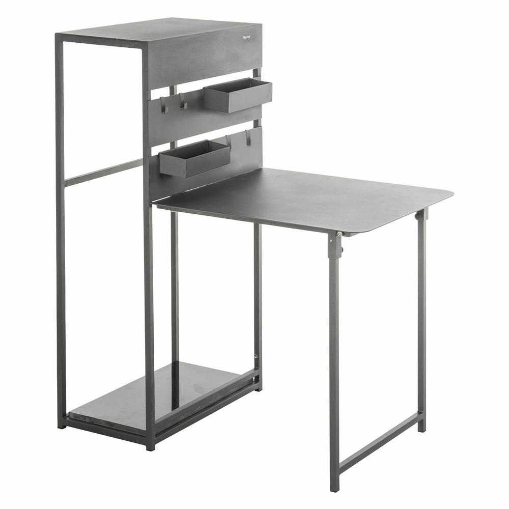 Table de balcon repliable fira - 3 personnes - gris graphite