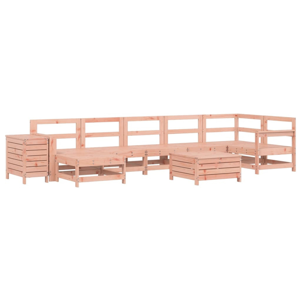 Salon de jardin 9 pcs bois massif sapin de douglas