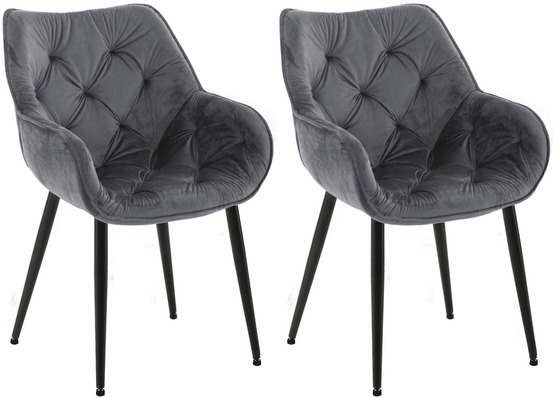 Lot de 2 chaises tanna velours