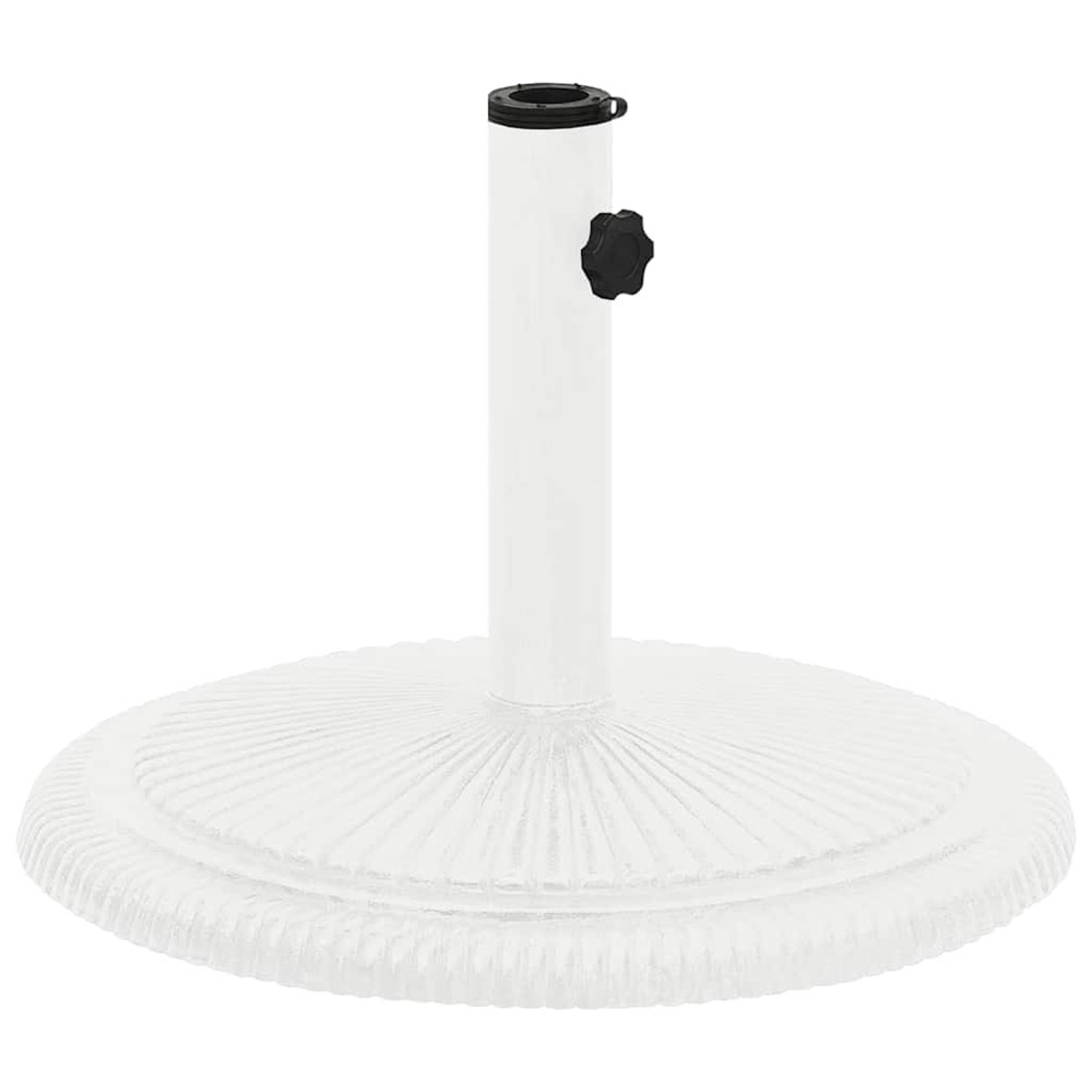 Socle de parasol blanc 45x45x30 cm fonte