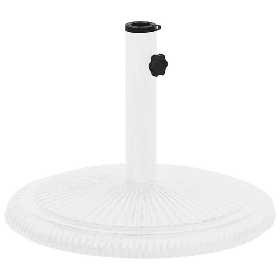 Socle de parasol blanc 45x45x30 cm fonte
