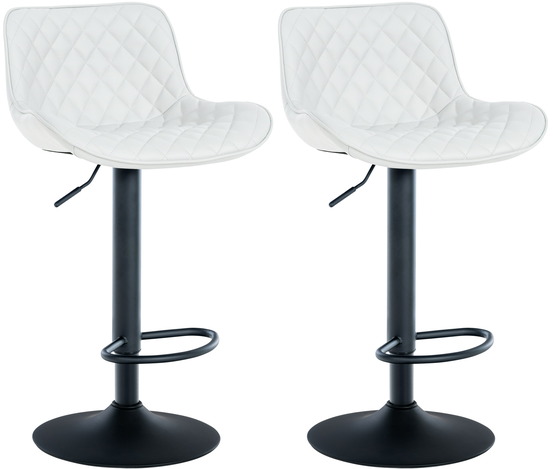 Lot de 2 tabourets de bar minosa simili cuir