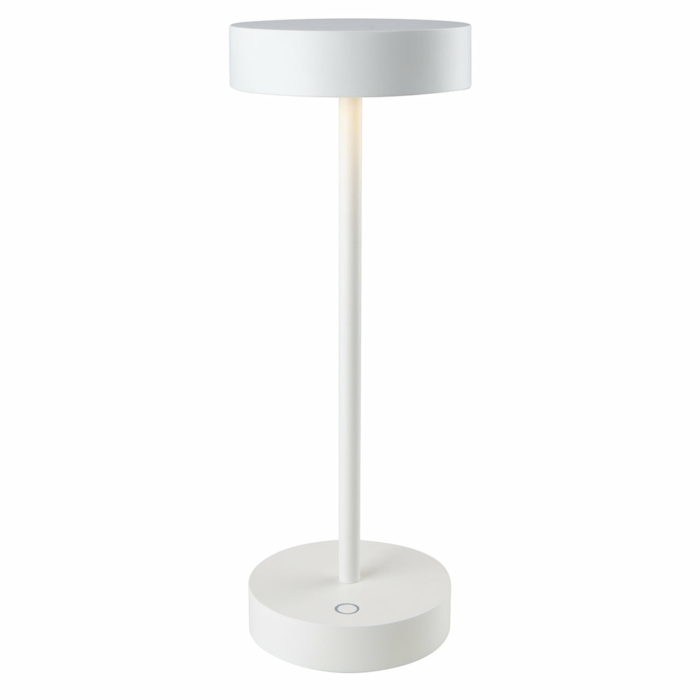 Lampe de table sans fil aluminium sandy blanc h33 cm