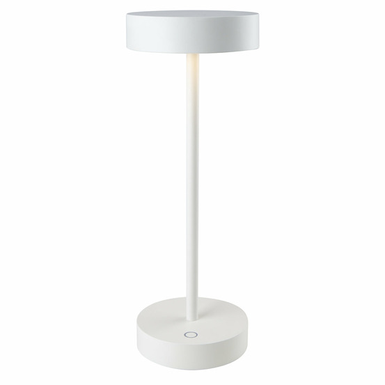 Lampe de table sans fil aluminium sandy blanc h33 cm