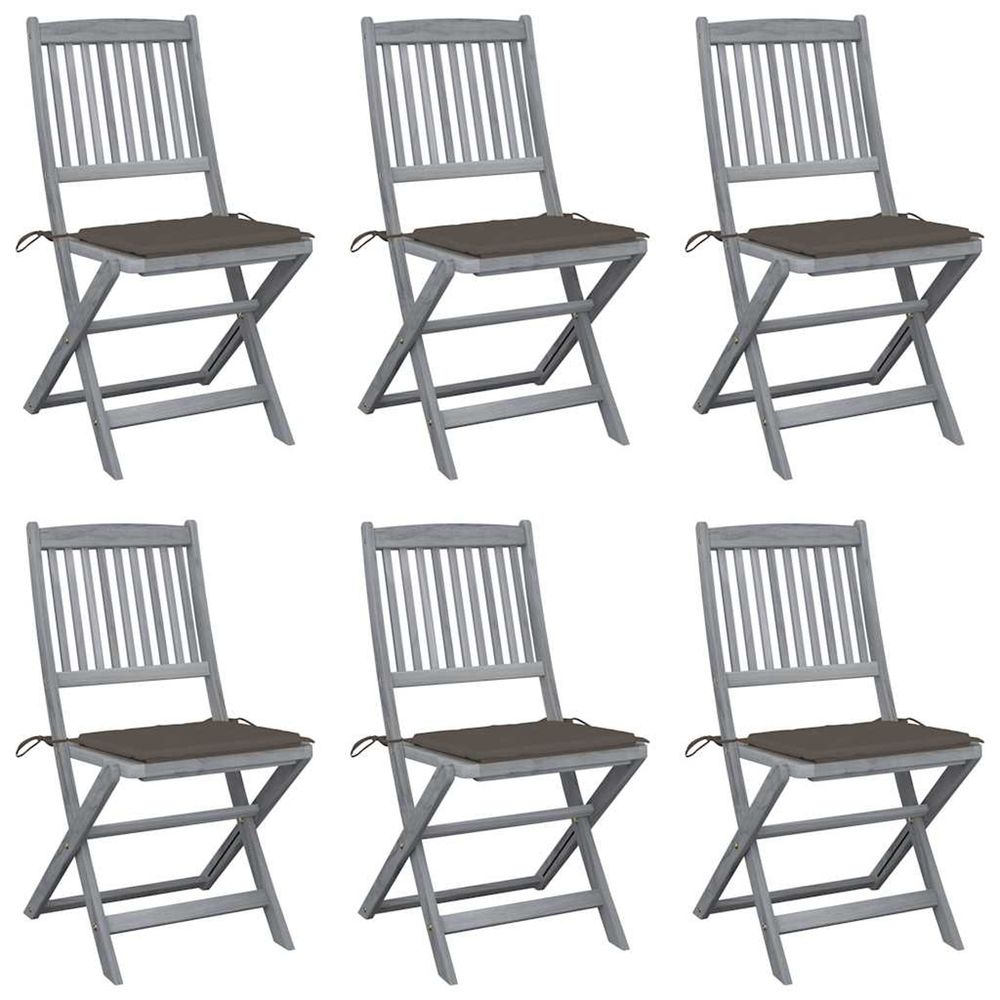 Chaises pliables d'extÃ©rieur 6 pcs