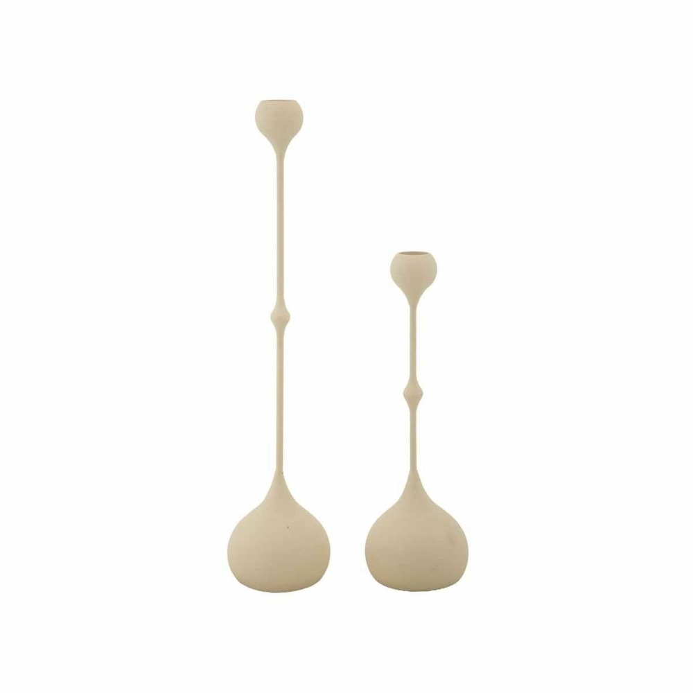 Bougeoir en métal slimmy (lot de 2) crème et doré