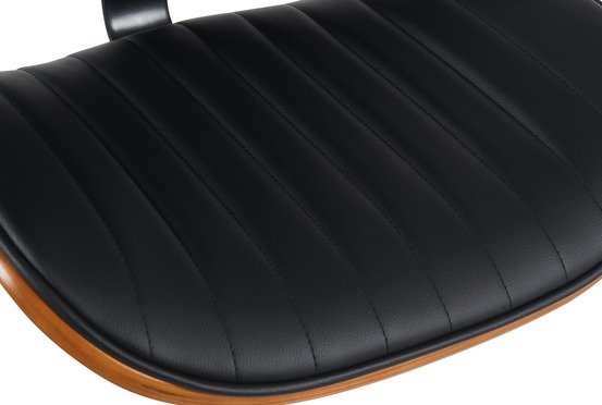 Lot de 2 tabourets de bar clawson simili cuir noir