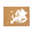 Carte en liège - woody map natural europe / blanc / 90x60 cm / sans cadre