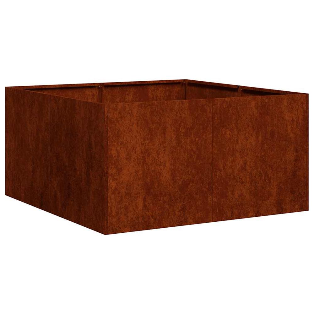Cache-pot de jardin rouillé 80 x 80 x 40 cm