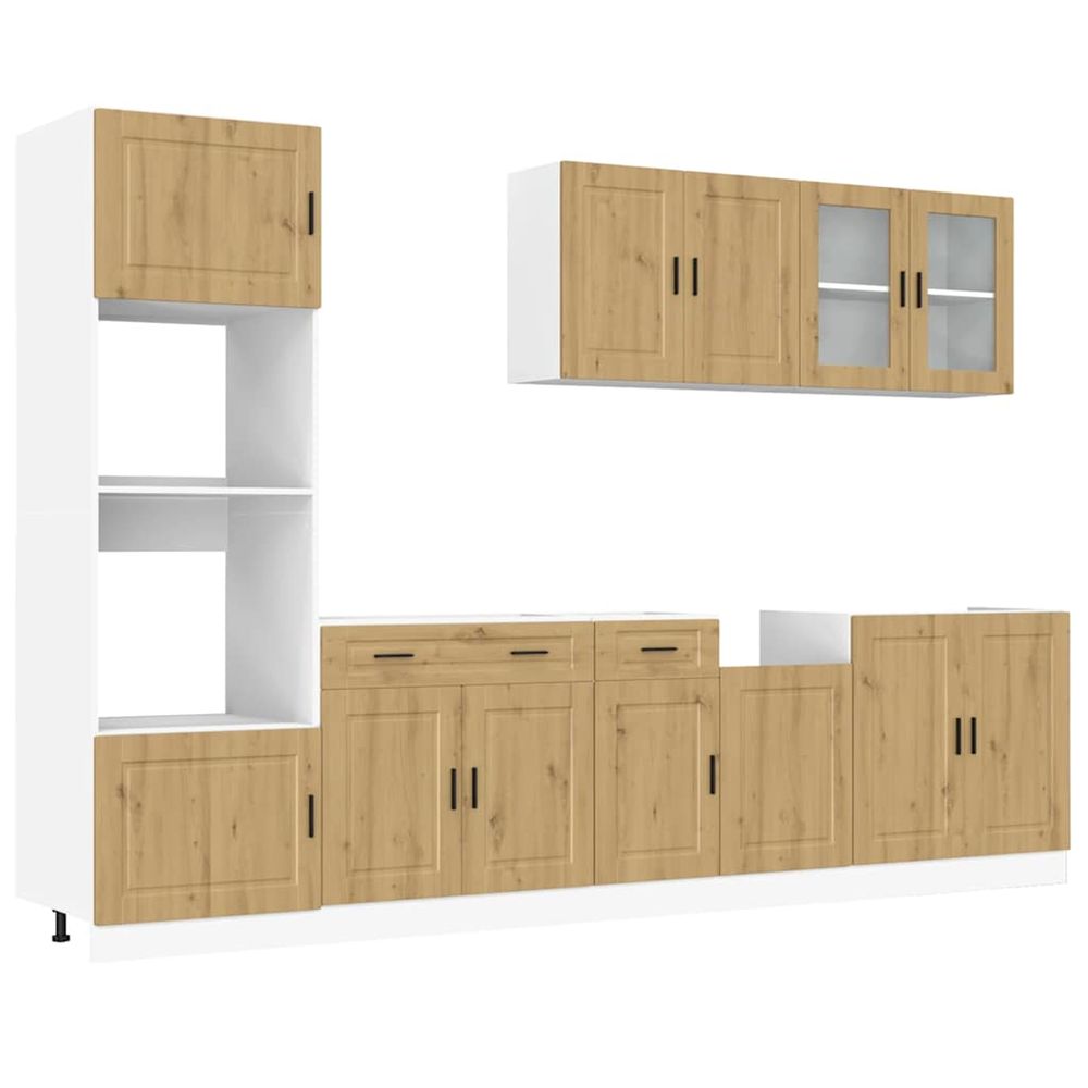 Ensemble d'armoires de cuisine 7 pcs kalmar bois d'ingénierie