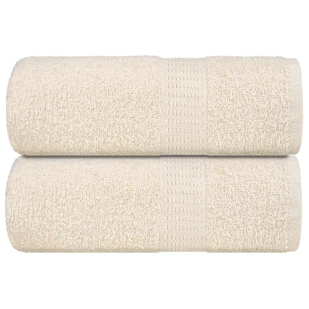 Serviettes de toilette frogn 2 pièces crème 30x30 cm 360 g/m²