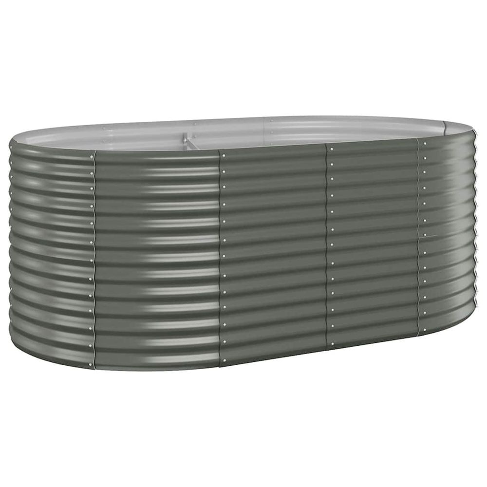 Lit surélevé de jardin acier galvanisé 175x100x68cm gris