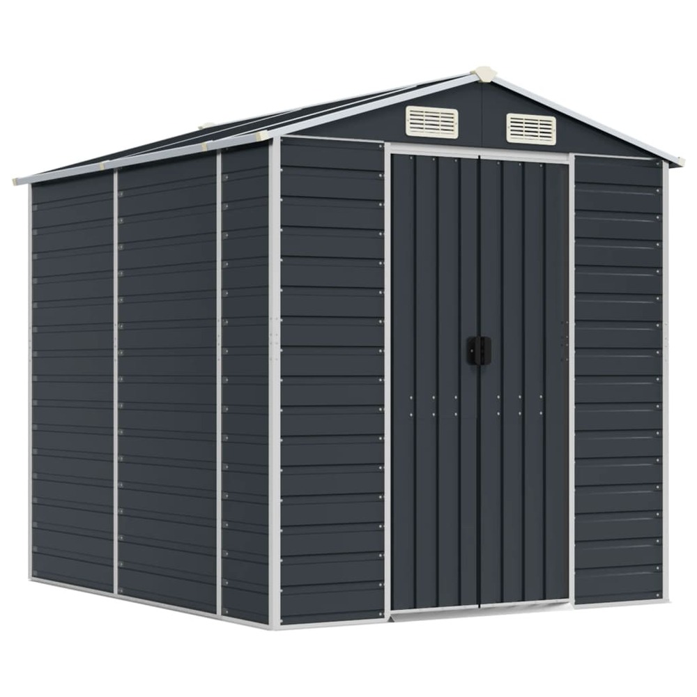 Abri de jardin cabane cabanon maison de stockage remise extérieur hangar outils robuste 191 x 215 x 198 cm acier galvanisé an