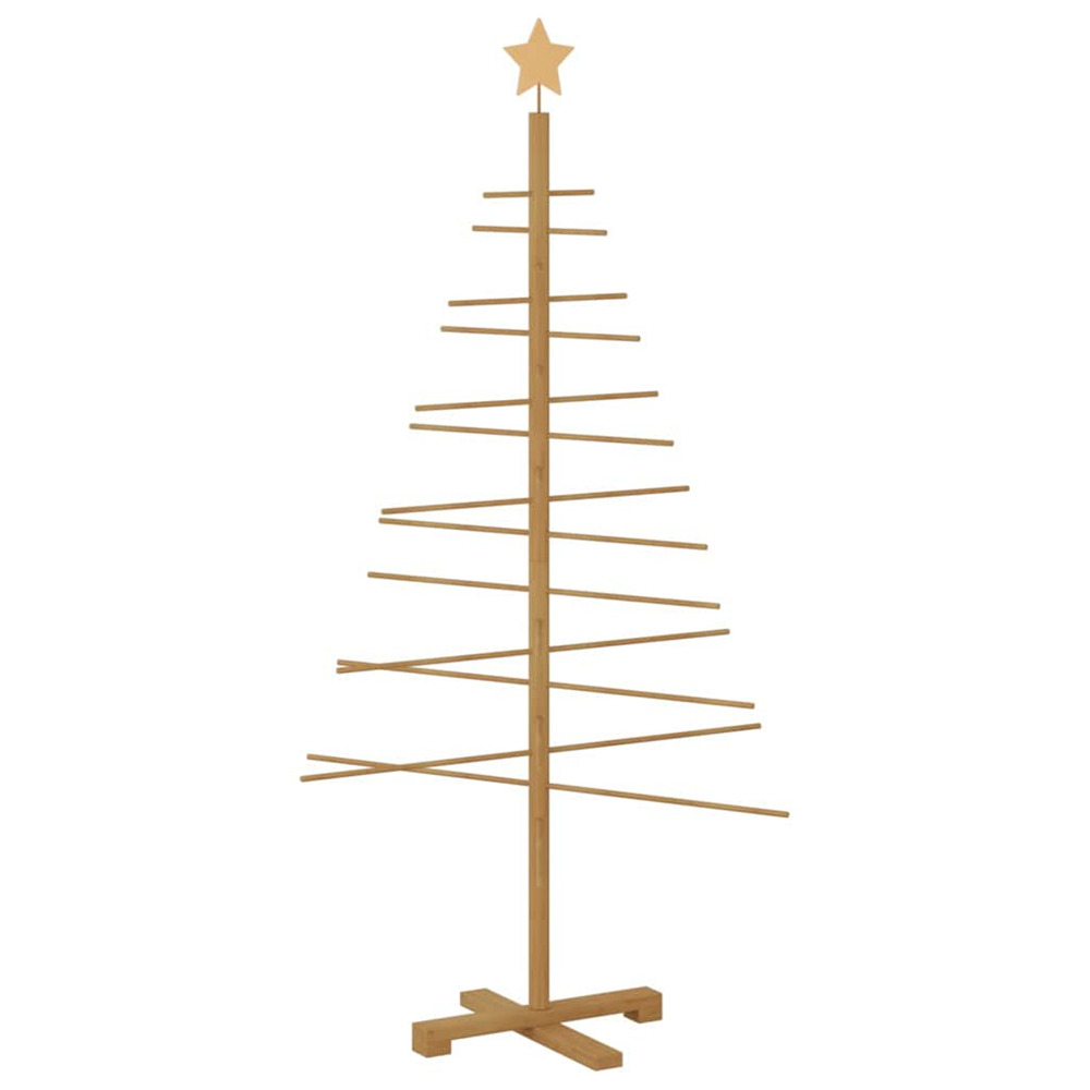 Arbre de noël en bois avec support marron 150 cm bambou