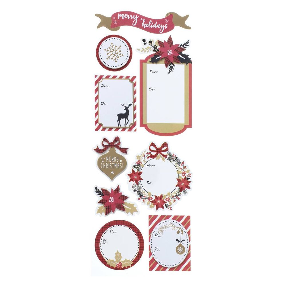 Étiquettes paquet cadeau pop-up x 10