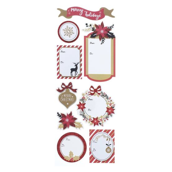Étiquettes paquet cadeau pop-up x 10