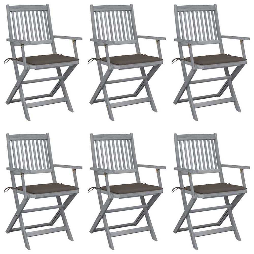 Chaises pliables d'extÃ©rieur 6 pcs