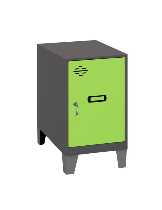 Casier-armoire simonlocker dism.mini 475x400x500+pies ant/ver antracite/vert 575x400x500 - simonrack