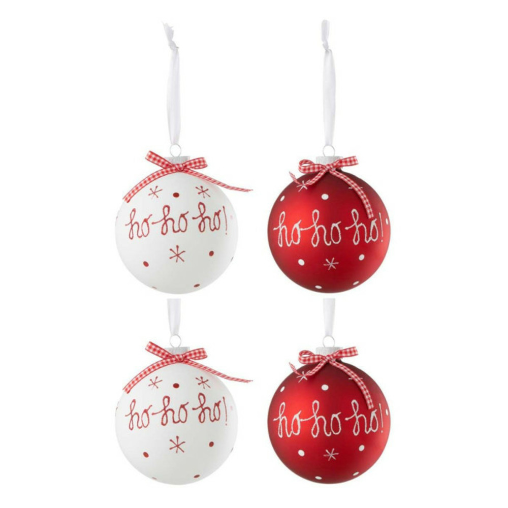 Lot de 4 boules de noël 