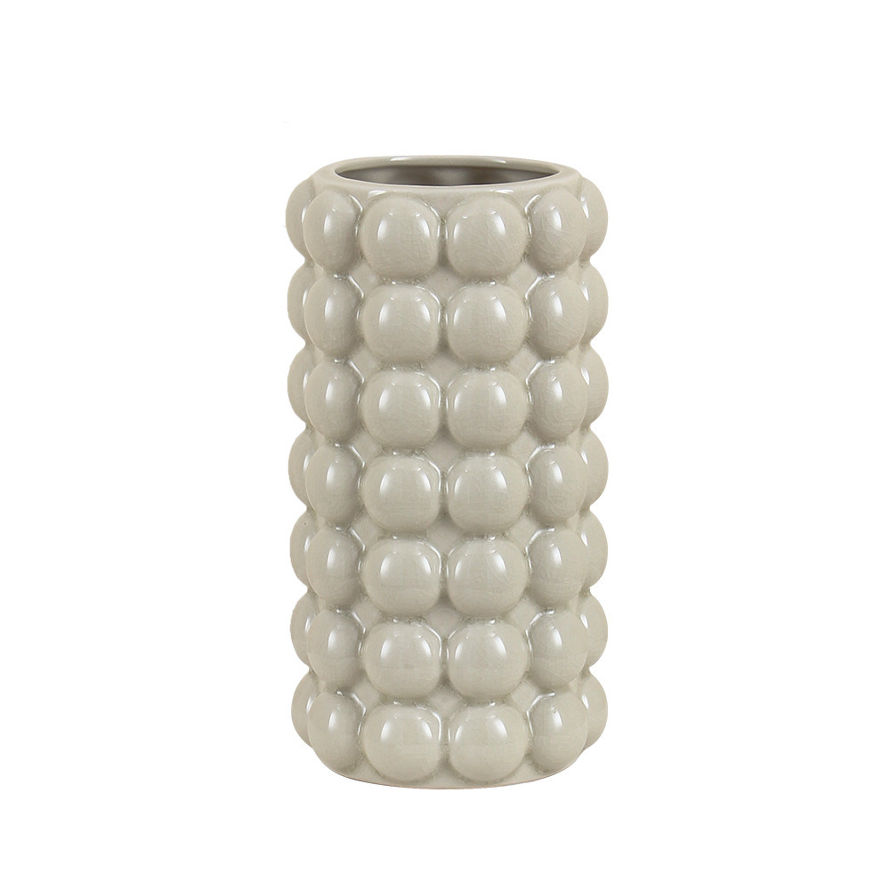 Vase décoratif boho bubble beige