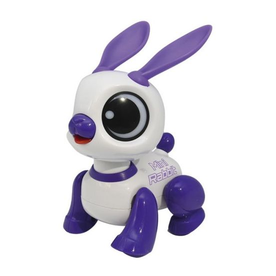 Power rabbit mini - robot lapin avec effets lumineux et sonores, contrôle par claquement de main, répétition