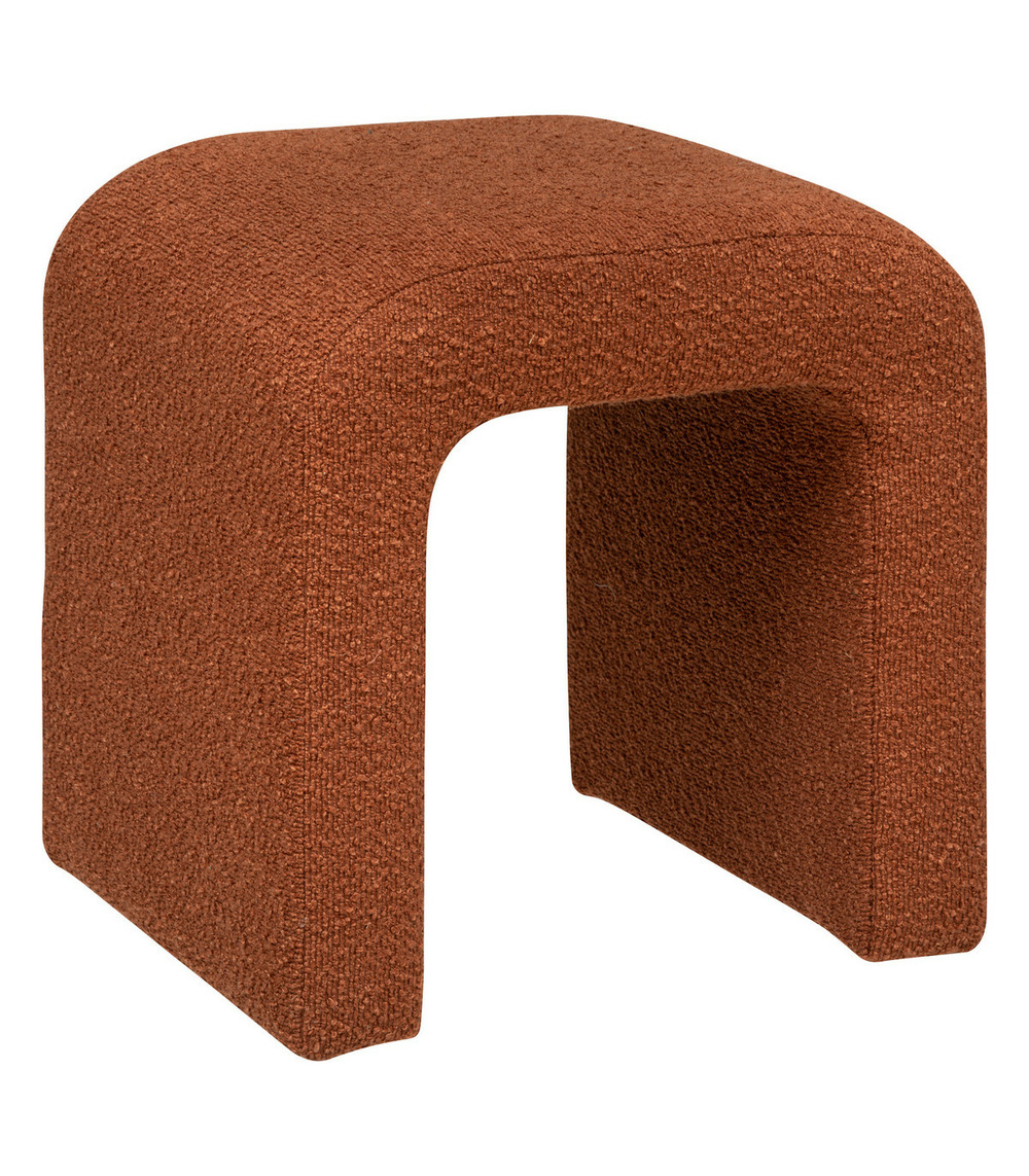 Pouf en tissu à bouclettes ambre 41 x h 43 cm