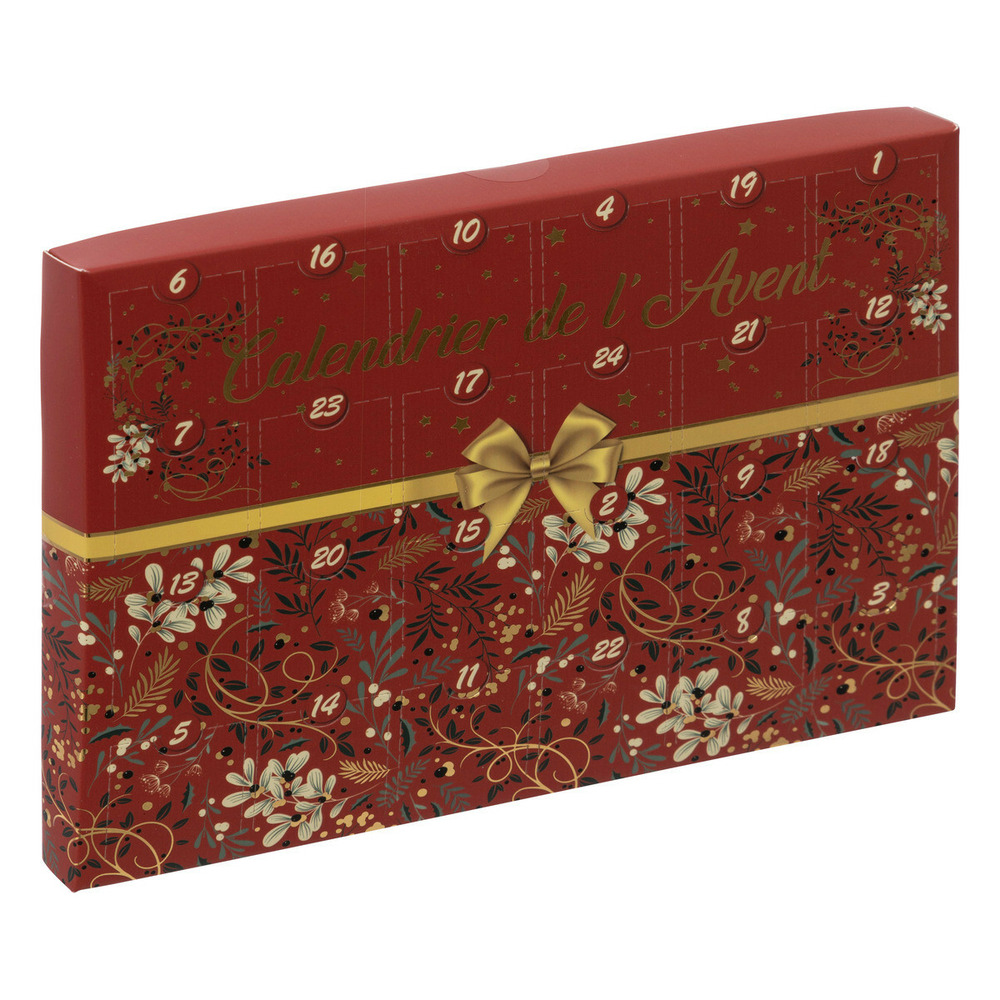 Déco de noël calendrier de l'avent 24 bijoux fantaisies en métal