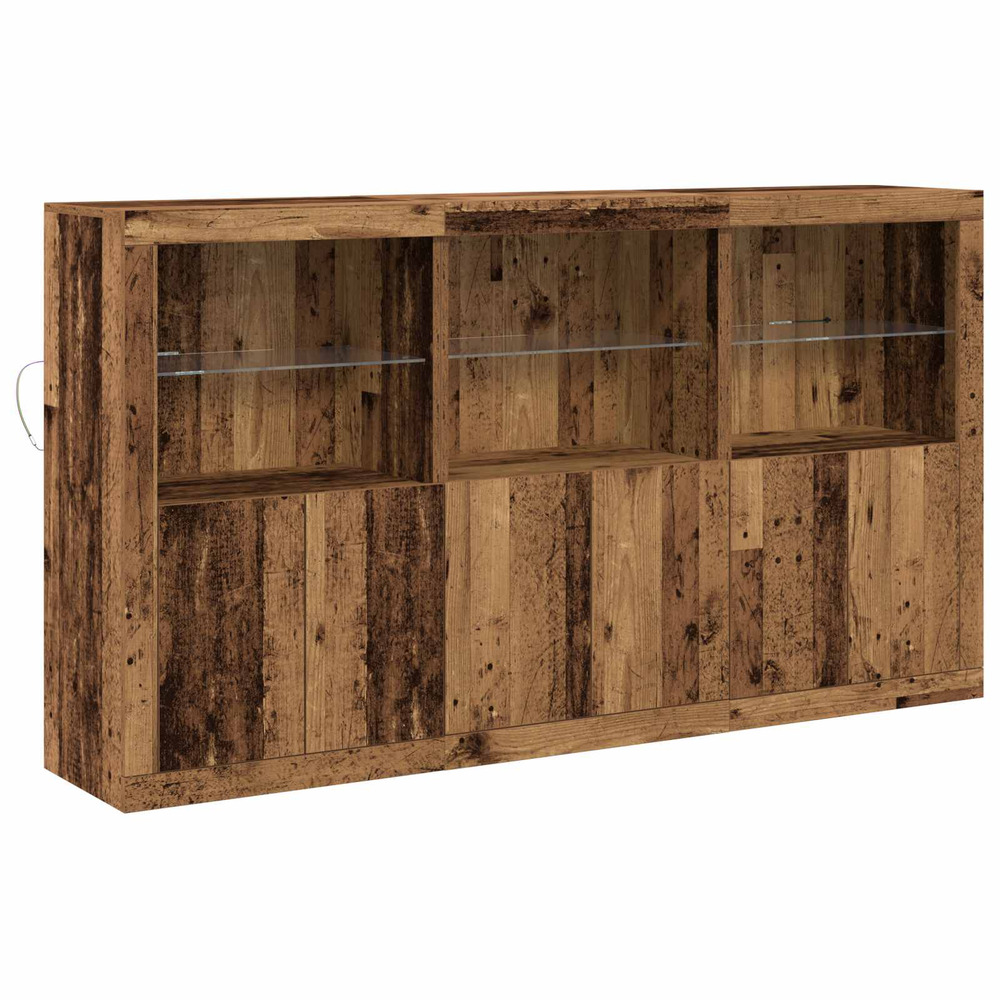 Buffet led bois ancien 181,5 x 37 x 100 cm bois d'ingénierie