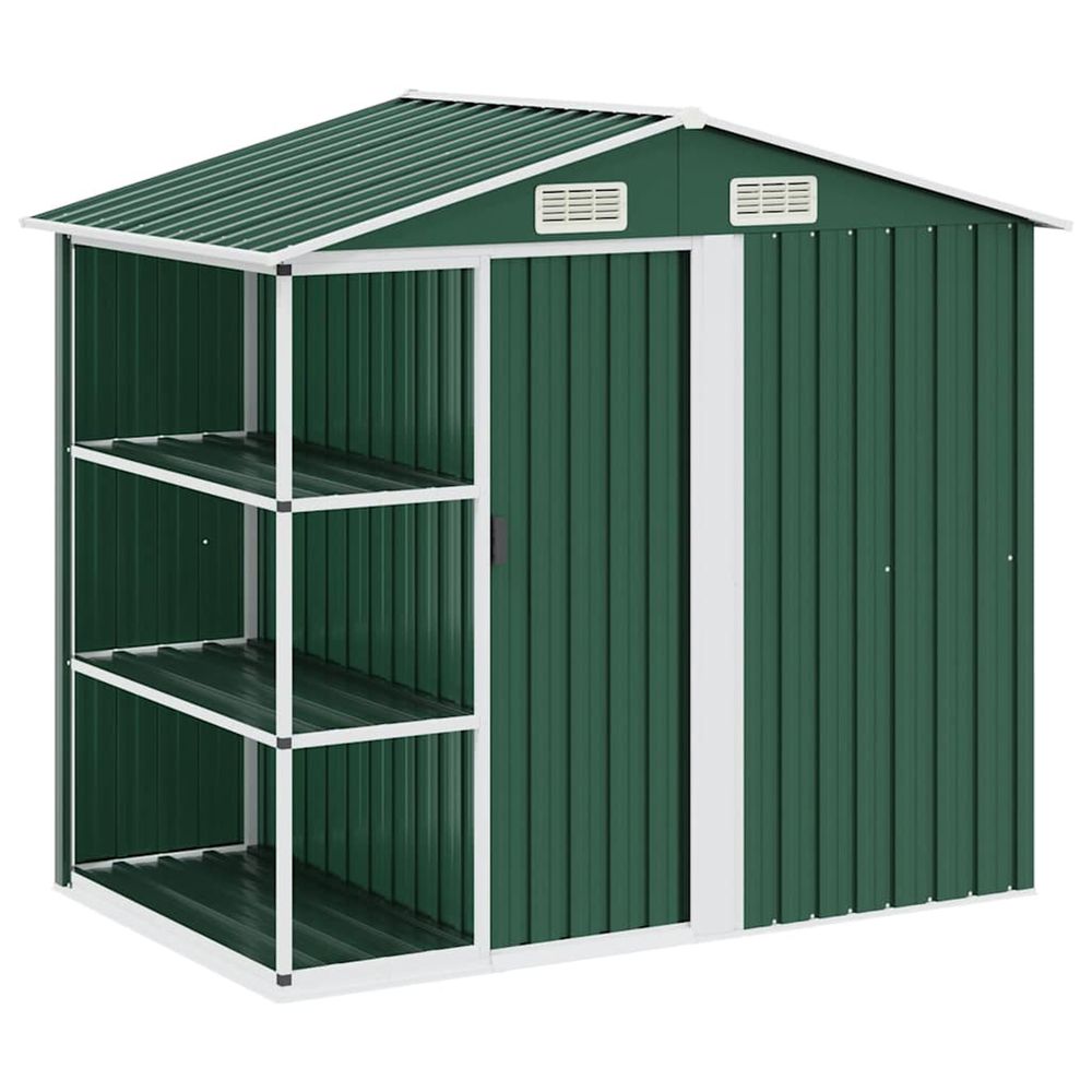 Abri de jardin avec Ã©tagÃšre Vert