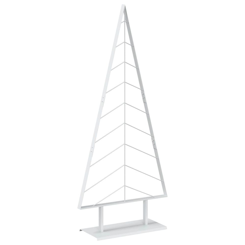 Sapin de noël en métal avec support kuopio 180 cm acier blanc