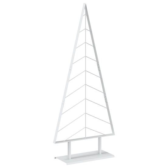 Sapin de noël en métal avec support kuopio 180 cm acier blanc