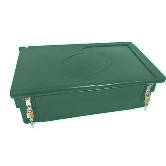 Bac de stockage de denrés animales/multi-usages 100l avec grenouillères+cadenas