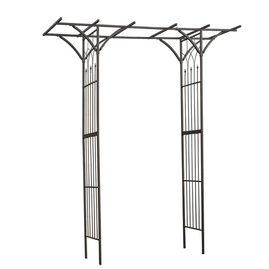 Arche de jardin métal 114x66x232 cm noir
